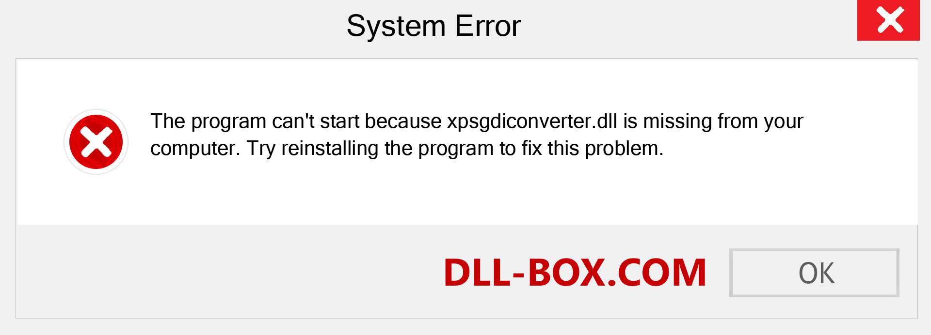  xpsgdiconverter.dll file is missing?. Download for Windows 7, 8, 10 - Fix  xpsgdiconverter dll Missing Error on Windows, photos, images